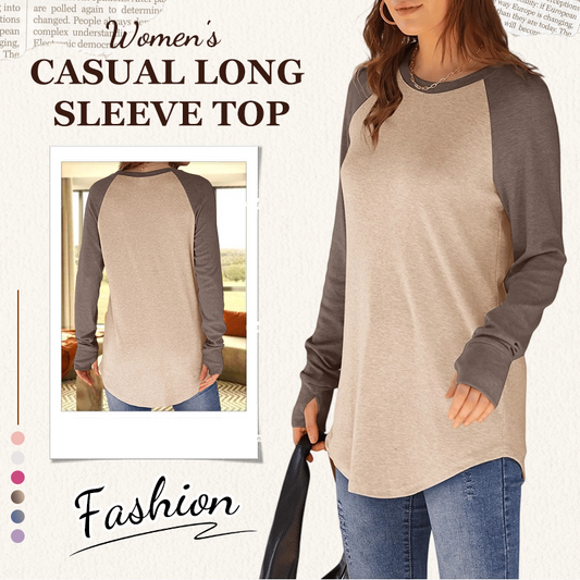 ⏰Hot Sale 49% OFF🔥-Women's Casual Long Sleeve Round Neck Top