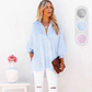 💐Buy 2 get 15% off💐Mid-length shirt with striped lapel and oversized drawdown sleeves