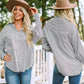 💐Buy 2 get 15% off💐Mid-length shirt with striped lapel and oversized drawdown sleeves