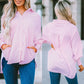 💐Buy 2 get 15% off💐Mid-length shirt with striped lapel and oversized drawdown sleeves