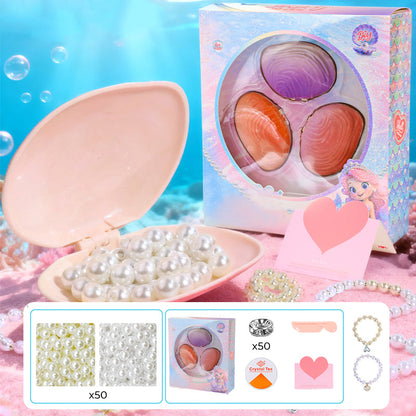 🔥New Arrival-🎅Christmas Gift idea 49%OFF -💎Oyster shell beaded gift box🎁Kids' DIY Bead Bracelet Making Kit