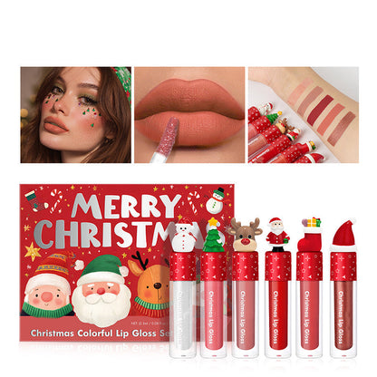 🎄🎅CHRISTMAS SPECIAL PRICE: ￡14.99!!🎁 Christmas Lip Gloss Set – 6 Colors💋
