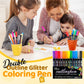 🎅Gift idea 49% OFF⚡50K+ SOLD!🎁Double Outline Glitter Coloring Pen Set