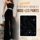 💖LAST DAY SALE 60% OFF💃Women’s Fashion Sequin Wide-Leg Pants