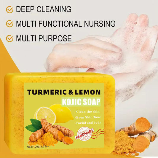 🚨Limited Time 70% OFF🌿Turmeric & Lemon Kojic Acid Soap Bar