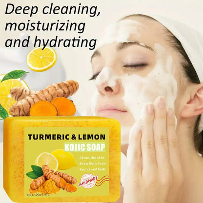 🚨Limited Time 70% OFF🌿Turmeric & Lemon Kojic Acid Soap Bar