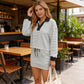 🔥LAST DAY SALE 60% OFF⚡50K+ SOLD!⚡Women's Striped Two-Piece Mini Skirt Set