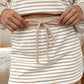 🔥LAST DAY SALE 60% OFF⚡50K+ SOLD!⚡Women's Striped Two-Piece Mini Skirt Set