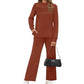 🔥LAST DAY SALE 60% OFF👍✨2026 Women's Mock Neck Long Sleeve Lounge Set