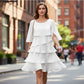 🎁LAST DAY  50% OFF! Women's Elegant Layered Ruffle Sleeve Dress – Effortless Style for Every Occasion 💃