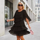 🎁LAST DAY  50% OFF! Women's Elegant Layered Ruffle Sleeve Dress – Effortless Style for Every Occasion 💃