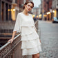 🎁LAST DAY  50% OFF! Women's Elegant Layered Ruffle Sleeve Dress – Effortless Style for Every Occasion 💃