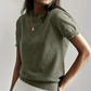 🎁New arrival 50% OFF💥Women's Crew Neck Short Sleeve Knit Top