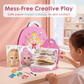 👑LAST DAY SALE ONLY ￡11.99!! 🎨 Princess Makeup & Diamond Painting Craft Kit – Mess-Free Paper Play, Realistic Fun for Girls ✨