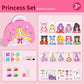👑LAST DAY SALE ONLY ￡11.99!! 🎨 Princess Makeup & Diamond Painting Craft Kit – Mess-Free Paper Play, Realistic Fun for Girls ✨
