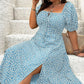 💃Summer Hot Sale-49% OFF💗Women's Plus Size Short Sleeve Split Floral Print Dress