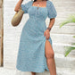 💃Summer Hot Sale-49% OFF💗Women's Plus Size Short Sleeve Split Floral Print Dress