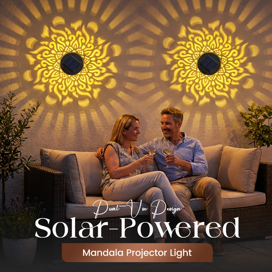 💓💓Surprise Price: Only £7.99!!🔥Solar-Powered Mandala Projector Light🎁🏠