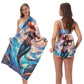 🥳LIMITED TIME 50% OFF!🏖️2-in-1 Convertible Beach Towel & Drawstring Backpack