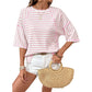 🔥HOT SALE 50% OFF✨Women's Striped Relaxed Fit T-Shirt