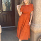 🌷Early Summer Sale-70% Off🌸2026 Women's Casual Floral Print Short Flutter Sleeve Smocked High Waist Flowy Maxi Dress