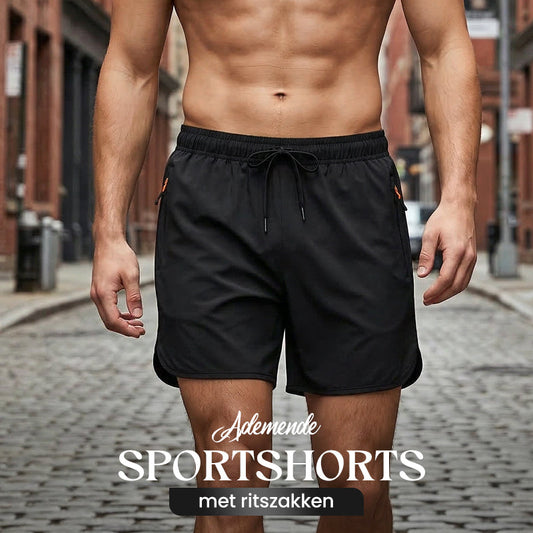 🏃LAST DAY SALE ONLY ￡9.99!!! 💨 Breathable Athletic Shorts – Zippered Pockets, Quick-Dry & Elastic Waistband