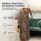 🔥2026 HOT SALE 50% OFF!!!👗Women's Summer Backless Spaghetti Strap Maxi Dress