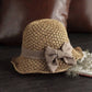🎀Special Price Only ￡10.99!! 👒Straw Hat with Retro Bow – Foldable & Breathable for Summer
