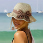 🎀Special Price Only ￡10.99!! 👒Straw Hat with Retro Bow – Foldable & Breathable for Summer