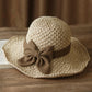 🎀Special Price Only ￡10.99!! 👒Straw Hat with Retro Bow – Foldable & Breathable for Summer