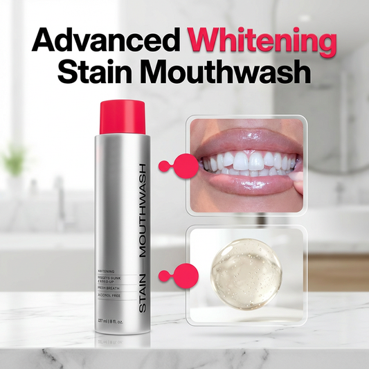🥳2026 HOT SALE🥳💞50K+ SOLD!😁✨ 50% OFF! Stain‑Removing Whitening Mouthwash – Lifts coffee & tea stains, alcohol‑free. Instant gunk binding, long‑lasting minty fresh. Gentle enough for daily use. 🦷💙