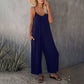 🎁Limited time 49% OFF⏳Loose Sleeveless Wide-Leg Jumpsuit with Pockets - Stretchy & Flowy