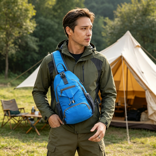 🎒 LIMITED-TIME 50% OFF! ✨ Unisex Outdoor Sling Bag – Multi-Pocket, Water-Resistant, Breathable Back 🌦️