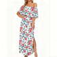 Summer Bohemian Beach Slit Maxi Dress