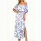 Summer Bohemian Beach Slit Maxi Dress