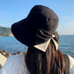 👒 Summer Hot Sale 50% OFF ! 💐 Women's Bowknot Wide Brim Sun Protective Hat – Oversized wide brim blocks UV rays, delicate bow decor, lightweight breathable fabric, ideal for beach, travel & outdoor walking✨
