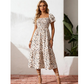 🤩2026 Summer Hot Sale 50% OFF!💖Square Neck Floral Midi Dress – Smocked Bodice, Flowy Tiered Skirt, Romantic