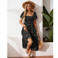 🤩2026 Summer Hot Sale 50% OFF!💖Square Neck Floral Midi Dress – Smocked Bodice, Flowy Tiered Skirt, Romantic