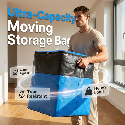 📦Last Day SALE ONLY £8.99!!!🧳Jumbo Moving & Storage Bag– Folds flat, perfect for moving, travel or closet organization – reusable & easy to clean 🏠