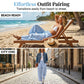 ⏰2026 Summer Hot Sale 50% OFF 🌊✨Women's Wide Leg Gingham Striped Plaid Pants🏖️-Casual Barrel Loose Drawstring Pants with Pockets☀️
