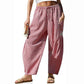 ⏰2026 Summer Hot Sale 50% OFF 🌊✨Women's Wide Leg Gingham Striped Plaid Pants🏖️-Casual Barrel Loose Drawstring Pants with Pockets☀️