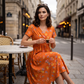 💃Summer Hot Sale 70% OFF🌿⏳Women's V-Neck Floral Print Dress with Twist Waist