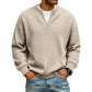 🔥LAST DAY SALE ONLY ￡13.99!!✨ Timeless Comfort | Men's Textured Waffle Layered-Look Long-Sleeve Tee