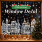 🔥🎁70% OFF!!!-Ready for Christmas! ONLY￡6.99!🎁🎄 Christmas Village Window Sticker Set