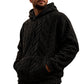 ⏳LAST DAY SALE ONLY ￡16.99!!✨Men's Winter Fleece Lined Hoodie Jacquard Pattern Long Sleeve Pullover Sweatshirt for Casual Outdoor Wear✨