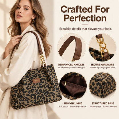 🎁2026 New Arrivals 50% OFF💥Large Capacity Tote Bag with Leopard Print