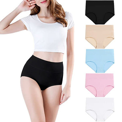 🌸🔥 HOT DEAL ALERT – SAVE BIG! 🎁💖 5-Pack High-Waisted Women’s Briefs – Soft, Breathable & Tummy-Shaping Comfort! ✨🩷