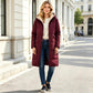 🔥LAST DAY SALE ONLY￡29.99!!☀️🧥 Women's Reversible Long Winter Parka Coat, Hooded Zip Jacket with Soft Fleece Lining, Loose Fit 2-Way Wear Puffer Outerwear ❄️