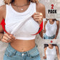 💖Last Day Special Price ￡8.99!!💖Ribbed Stretchy Tank Top with Shelf Bra