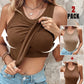 💖Last Day Special Price ￡8.99!!💖Ribbed Stretchy Tank Top with Shelf Bra